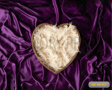 PURPLE BACK WITH HEART - NEW BORN BACKDROPS