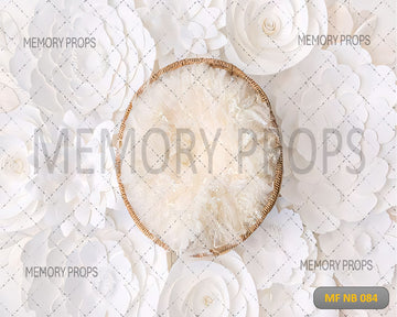 SNOWY FLOWER CRADLE - PRINTED BACKDROPS