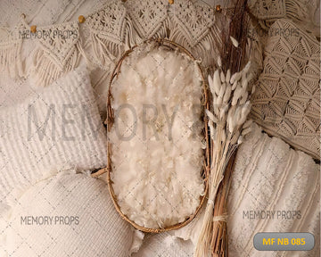 PILLOW WITH BASKET SERENITY - PRINTED BACKDROPS