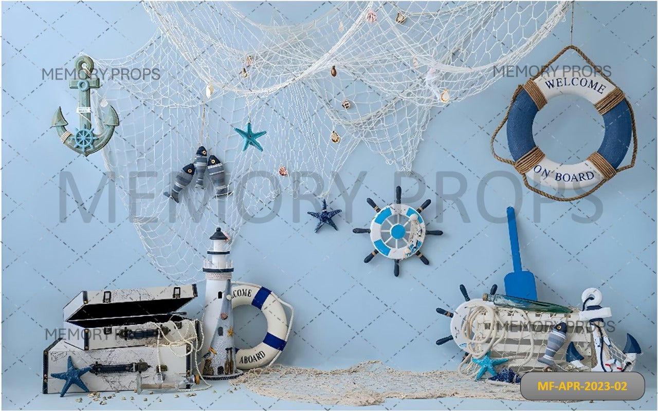 SAILOR THEME - BABY PRINTED BACKDROPS